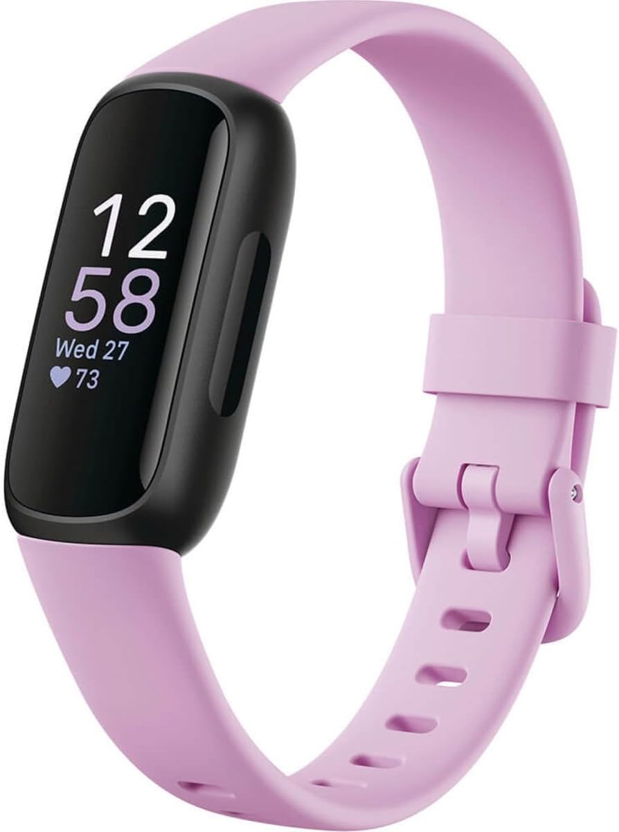 Health &-Fitness-Tracker with Stress Management, Workout Intensity, Sleep Tracking, 24/7 Heart Rate and more, Lilac Bliss/Black, One Size (S & L Bands Included)